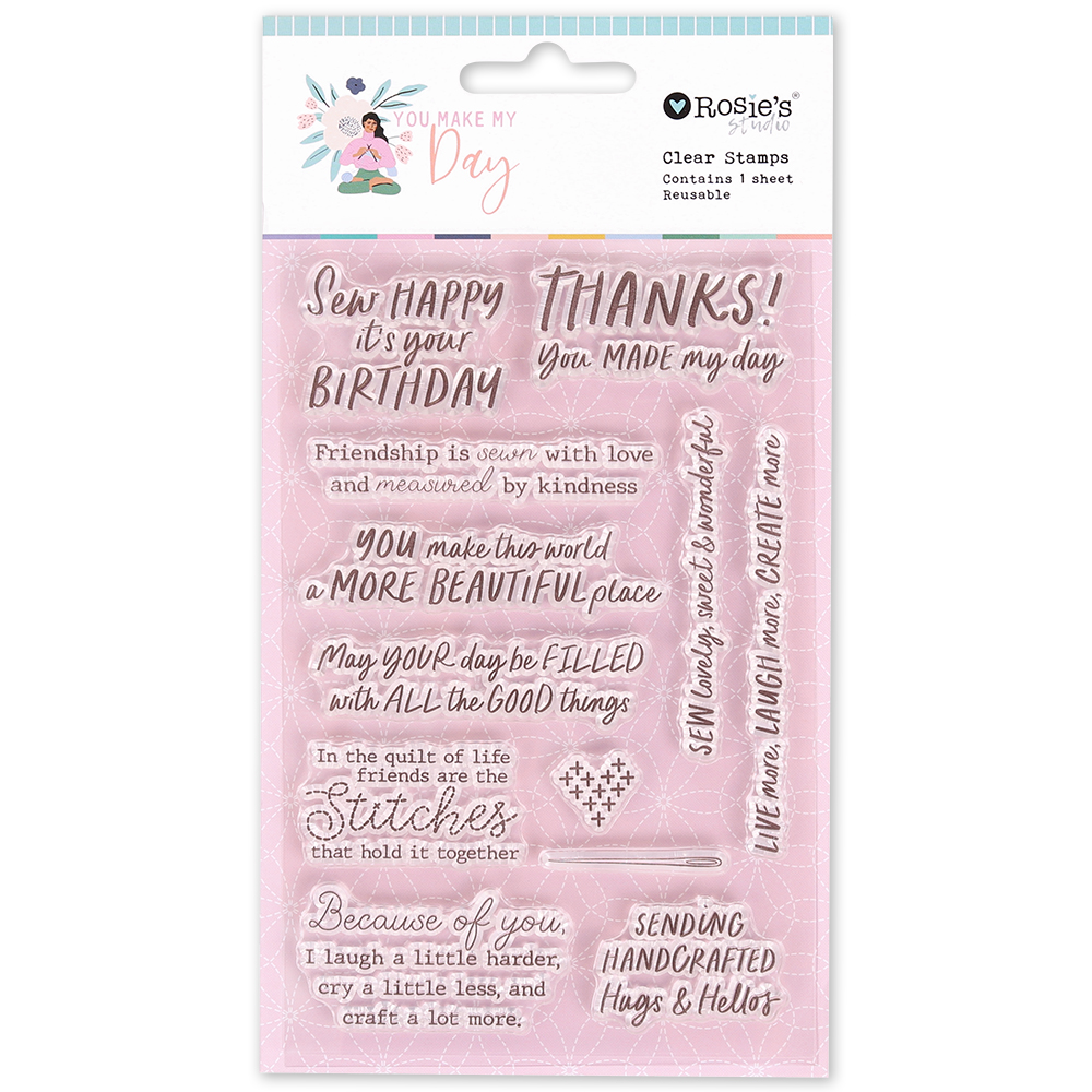 You Make My Day Puffy Mini Sentiment Stickers - Rosie's Studio