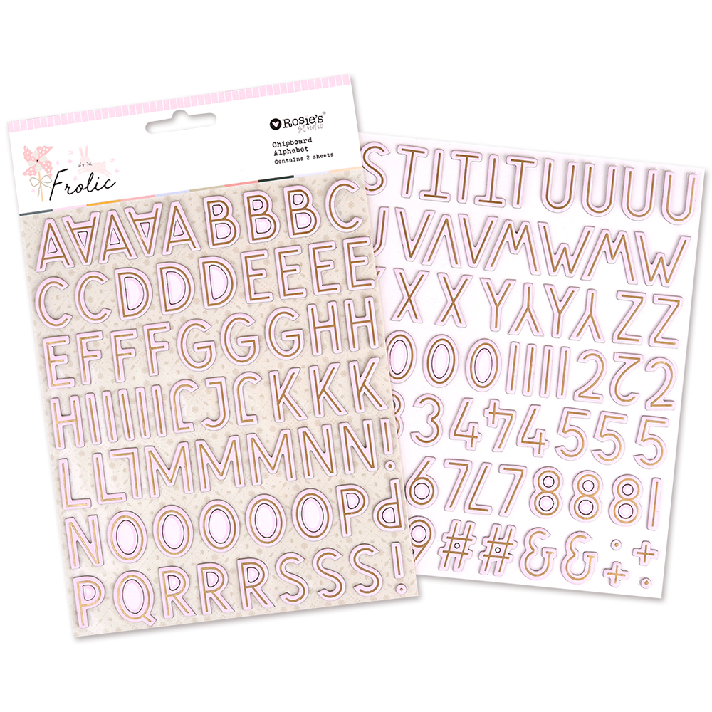 Numbers & Letters Pink Scrapbooking Stickers for sale