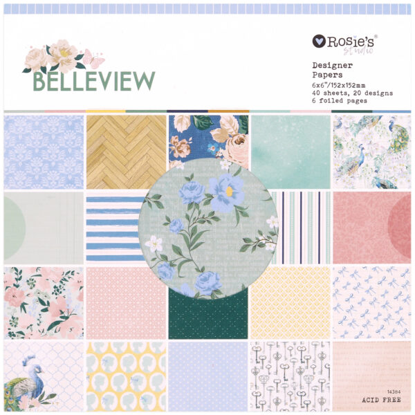 Belleview 6x6" Designer Paper Pad 40 sheet