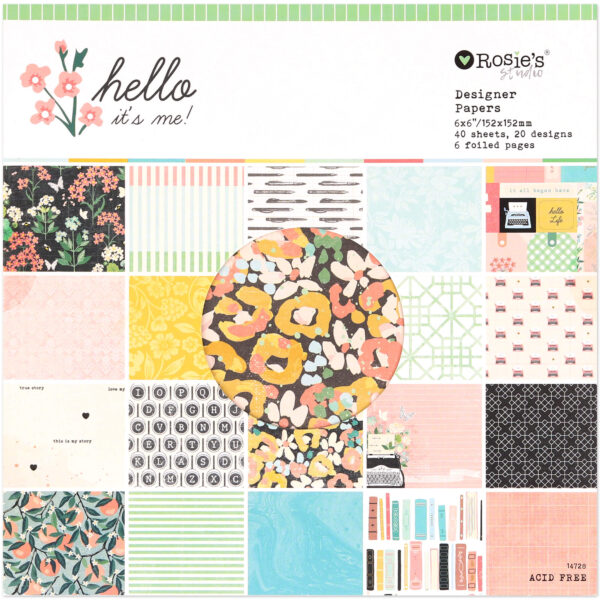 Hello It's Me 6x6" Designer Paper Pad 40 sheet