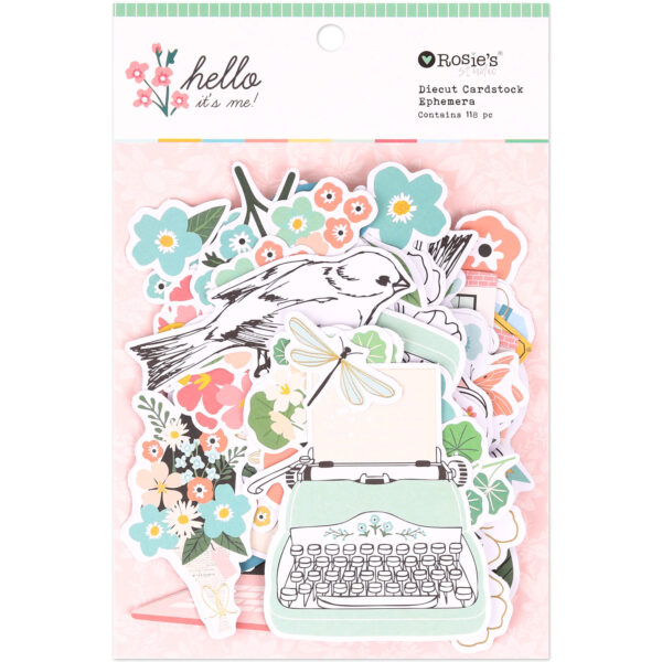 Hello It's Me Cardstock Diecut Ephemera 118pk