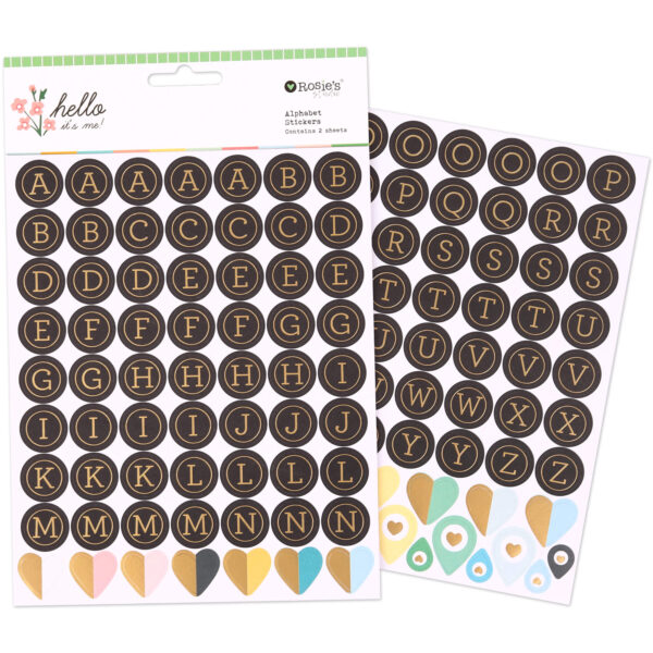 Hello It's Me Cardstock Alphabet Stickers 2 sheets